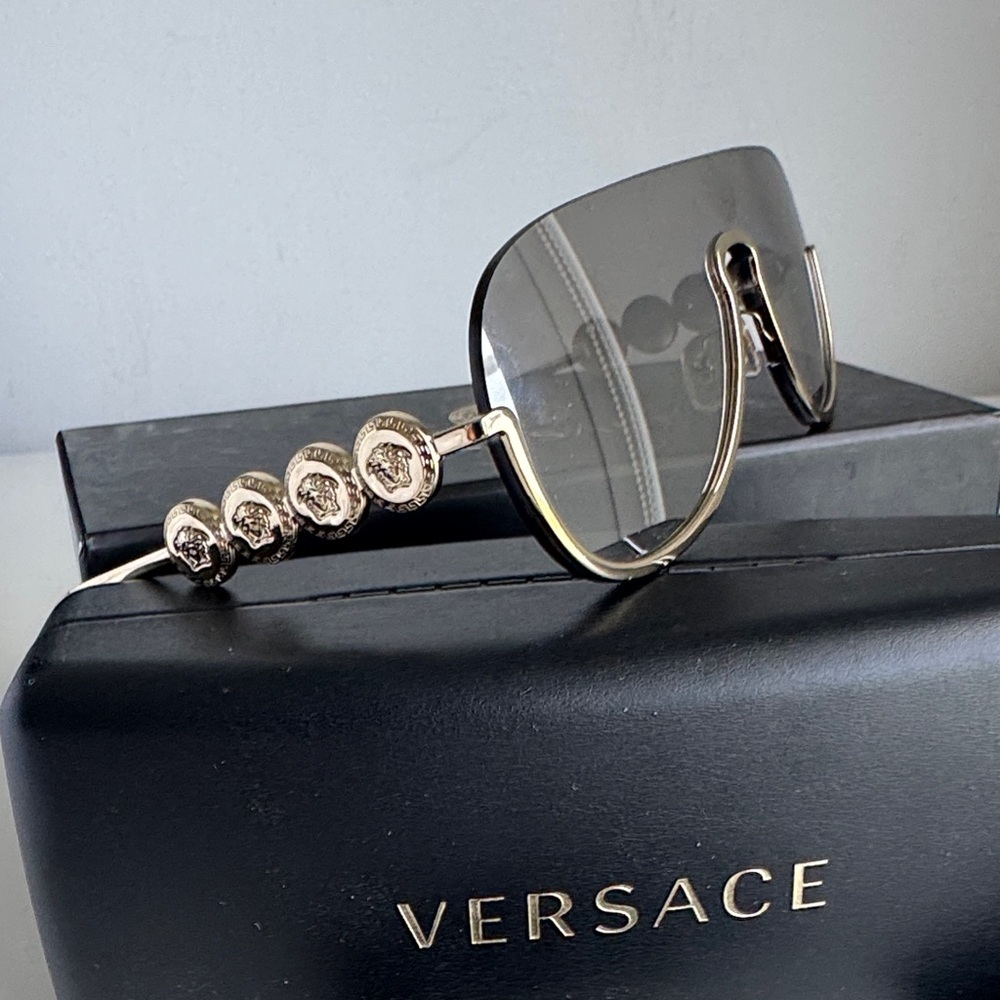 Versace Gold Mirror Unisex Sunglasses